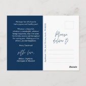 モダンミニマルメリーChristmas Family Photo ポストカード (裏面)