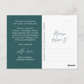 モダンミニマルメリーChristmas Family Photo ポストカード (裏面)