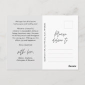 モダンミニマルメリーChristmas Family Photo ポストカード (裏面)