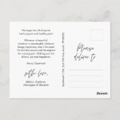 モダンミニマルメリーChristmas Family Photo ポストカード (裏面)