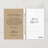 モダンミニマルメリーChristmas Family Photo ポストカード (裏面)