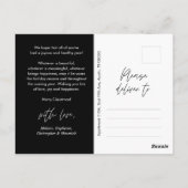 モダンミニマルメリーChristmas Family Photo ポストカード (裏面)