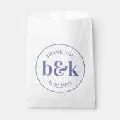 モダンミニマルモノグラムイニシャルパープル結婚ズ フェイバーバッグ (正面)