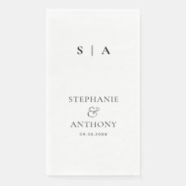 モダンミニマルモノグラム白黒結婚ズ