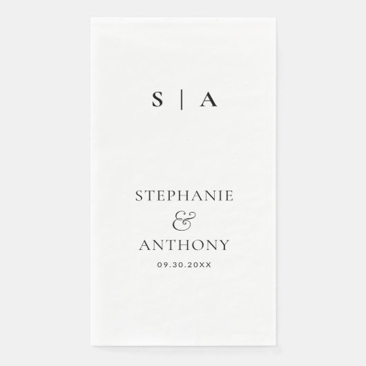 モダンミニマルモノグラム白黒結婚ズ (正面)