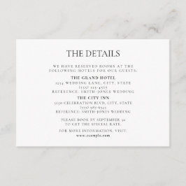 モダンミニマルモノグラム白黒結婚ズ エンクロージャーカード