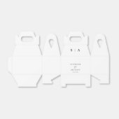 モダンミニマルモノグラム白黒結婚ズ フェイバーボックス (折り畳みなし)