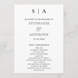 モダンミニマルモノグラム白黒結婚ズ プログラム