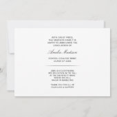 モダンミニマルユニークInk Script Graduate 3 Photo 案内状 (裏面)