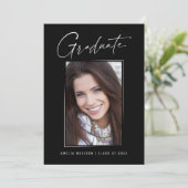 モダンミニマルユニークInk Script Graduate 4 Photo 案内状 (スタンド正面)