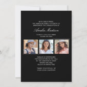 モダンミニマルユニークInk Script Graduate 4 Photo 案内状 (裏面)