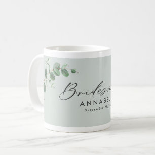 モダンミニマルユーカリ結婚ド コーヒーマグカップ
