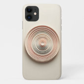 モダンミニマルレイヤードサークルアート ソフトパステル Case-Mate iPhoneケース (裏面)