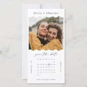 モダンミニマルレトロの波型スタイリッシュ予定表 セーブザデート (正面)