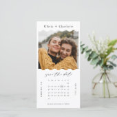 モダンミニマルレトロの波型スタイリッシュ予定表 セーブザデート (スタンド正面)