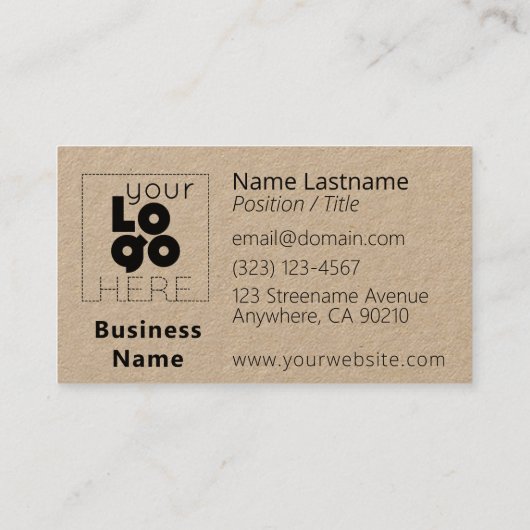 モダンミニマルロゴKraft名刺 名刺 (裏面)