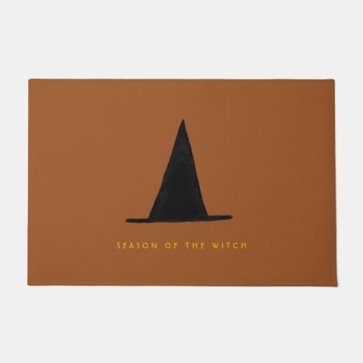 モダンミニマル不気味ハロウィーン魔女ハット ドアマット (正面)