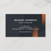 モダンミニマル企業のロゴプロフェッショナル 名刺 (裏面)