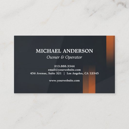 モダンミニマル企業のロゴプロフェッショナル 名刺 (裏面)