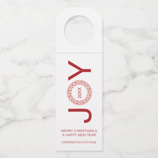 モダンミニマル企業の贈り物 ボトルネックタグ (正面)