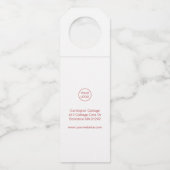 モダンミニマル企業の贈り物 ボトルネックタグ (裏面)