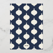 モダンミニマル伝統的聖降誕祭 箔シーズンカード (裏面)