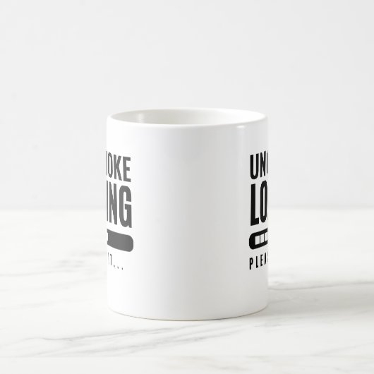 モダンミニマル伯父のジョーク読み込み コーヒーマグカップ (中央)