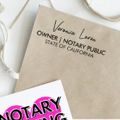 モダンミニマル公証人スクリプトの署名とタイトル セルフインキングスタンプ