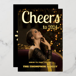 モダンミニマル写真エレガント 箔シーズンカード