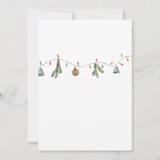 モダンミニマル写真クリスマスエレガントスクリプト シーズンカード (裏面)