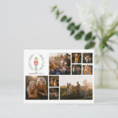 モダンミニマル写真コラージュエレガント シーズンポストカード (スタンド正面)