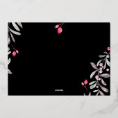 モダンミニマル写真ハッピーホリデーズシルバー 箔シーズンカード (裏面)