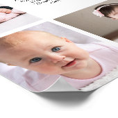 モダンミニマル写真初年度マイルストーン記号 ポスター (角)