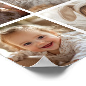 モダンミニマル写真初年度マイルストーン記号 ポスター (角)