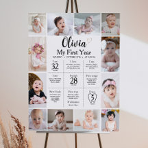 モダンミニマル写真初年度マイルストーン記号