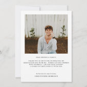 モダンミニマル写真卒業 サンキューカード (裏面)