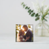 モダンミニマル写真撮影者 スクエア名刺 (スタンド正面)