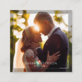 モダンミニマル写真撮影者 スクエア名刺 (正面)