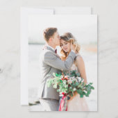 モダンミニマル写真結婚書道 サンキューカード (裏面)