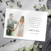 モダンミニマル写真結婚Arch サンキューカード