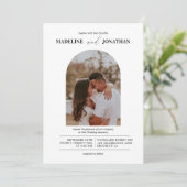 モダンミニマル写真結婚Arch 招待状 (スタンド正面)