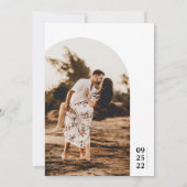 モダンミニマル写真結婚Arch 招待状 (裏面)