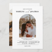 モダンミニマル写真結婚Arch 招待状 (正面/裏面)