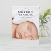 モダンミニマル写真誕生のお知らせ 招待状 (スタンド正面)