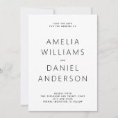 モダンミニマル写真 セーブザデート (正面)