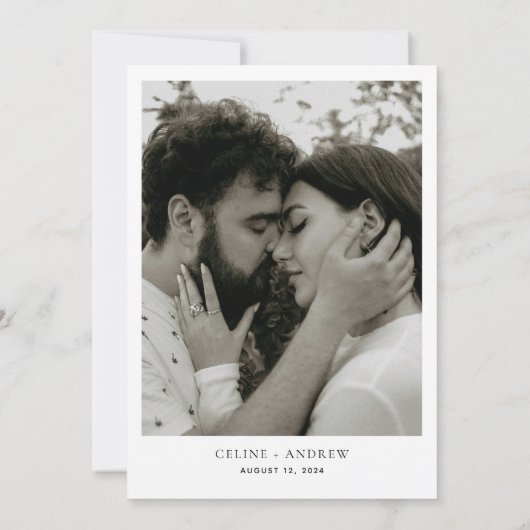 モダンミニマル写結婚真 招待状 (裏面)