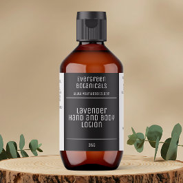 モダンミニマル化粧品ラベル – 白黒 ラベル