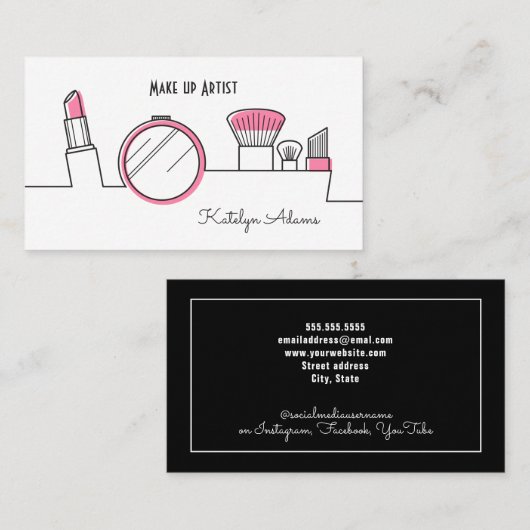 モダンミニマル化粧 名刺 (正面/裏面)