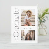 モダンミニマル卒業生2号写真卒業 招待状 (スタンド正面)