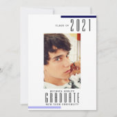 モダンミニマル卒業 案内状 (正面)